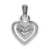 Rhodium Over 14k White Gold Diamond Fancy Double Heart Chain Slide Pendant