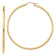 14k Yellow Gold 2 3/16" Polished Tube Hoop Earrings