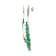 9.30 Ctw Emerald and 2.45 Ctw White Diamond Earring in 14K WG