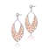 Two-Tone Teardrop Dangle Earrings In Sterling Silver And 18K Rose Gold
Over Sterling Silver