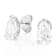Lab-Grown Diamond Pear Shape Martini Stud Earrings In 14K White Gold 3.00ctw
