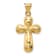 14k Yellow Gold 3D Polished Reversible Cross Pendant