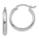 Rhodium Over 14k White Gold 13/16" Hoop Earrings