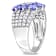Tanzanite and Diamond 14K White Gold Ring 1.87ctw