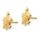 14K Yellow Gold Turtle Post Earrings