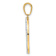 14K Two-tone Gold Diamond-Cut Cats Sitting on Bench Pendant
