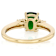 Chrome Diopside, Lab-Created Yellow Moissanite And White Zircon Ring In
18K Gold Over Sterling Silver 1.50ctw