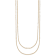 14K Yellow Gold Polished 2-Strand Twist Bar Station Necklace