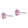 Rhodium Over 14K White Gold Pink Sapphire Earrings