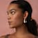 14K Yellow Gold Over Sterling Silver Clear Chunky Bucket Acrylic Hoops