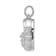 Rhodium Over 14k White Gold Diamond Baby Boy Shoe Pendant