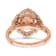 14K Rose Gold Morganite Diamond Halo Engagement Ring 1.91ctw