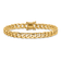 14K Yellow Gold 7.5mm Hand-Polished Flat Beveled Curb Chain Bracelet