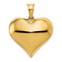 14k Yellow Gold 3D Polished Puffed Heart Pendant