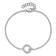 Rhodium Over 14k White Gold Diamond Sideways Letter Q Bracelet