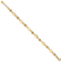 14K Yellow Gold Polished and Diamond-cut Beaded Fancy Plus 1-inch Ext. Bracelet