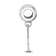 Rhodium Over Sterling Silver LogoArt Zeta Tau Alpha Vertical Letters Bead