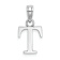 Rhodium Over 14k White Gold Polished Block Letter T Initial Pendant