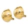 14k Yellow Gold Omega Clip 16mm Hammered Non-Pierced Stud Earrings