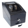 Mele and Co Gustavo Glass Top Vegan Leather Watch Winder