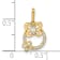 14K Yellow Gold Cubic Zirconia Butterflies Pendant