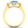 3.44ctw Blue Aquamarine and Diamond 14K Yellow Gold Halo Ring