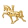 14k Yellow Gold 3D Polished Horse pendant