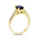 1.60ctw Sapphire and Diamond Ring in 14k Yellow Gold