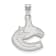 Rhodium Over Sterling Silver NHL LogoArt Vancouver Canucks Large Pendant
