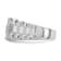 Rhodium Over 14k White Gold Polished Satin Onyx and Diamond DAD Men's Ring