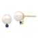 14K Yellow Gold 8-8.5mm White Round Freshwater Cultured Pearl Sapphire
Post Earrings