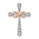 14K Two-tone Gold  Cross with Infinity Diamond Chain Slide Pendant