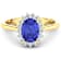 1.63ctw Violet Tanzanite and Diamond 14K Yellow Gold Halo Ring