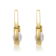 Pear Shape Freshwater Pearl Half-Hoop Drop Earrings In 14K Gold Over
Sterling Silver