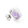 Large Amethyst Square Custsion Stud Earrings In Sterling Silver