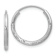 Rhodium Over 14k White Gold Diamond-Cut and Satin 9/16" Endless
Hoop Earrings