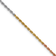 14k Tri-color Gold 1.5mm Solid Diamond-Cut Rope 20 Inch Chain