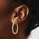14k Yellow Gold and Rhodium Over 14k Yellow Gold Diamond-cut 1
3/16" Hoop Earrings