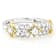 Lab-Grown Diamond Two-Tone Band Ring In 14K Gold Over Sterling Silver 0.75ctw