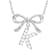 Initial K Bow CZ Necklace In Sterling Silver 0.23ctw