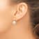 14K Yellow Gold 9-10mm White Round Freshwater Cultured Pearl Leverback Earrings