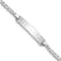 Rhodium Over 14k White Gold Flat Curb Link ID Bracelet