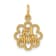 14k Yellow Gold Textured Number 1 Mom Pendant