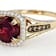 Grape Garnet And Diamond Ring In 14K Gold