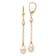 14K Yellow Gold 5-8mm Pink Freshwater Cultured Pearl Leverback Earrings