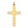 14k Yellow Gold Polished Solid Fancy Design Cross Pendant