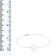 6-6.5mm White Cultured Freshwater Pearl Silver  Bracelet