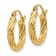 14k Yellow Gold Polished 3/8" Twisted Hoop Earrings