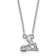 Rhodium Over Sterling Silver MLB LogoArt St. Louis Cardinals Pendant Necklace