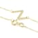 Sideways Initial Z Necklace In Solid 14K Yellow Gold 18 Inch